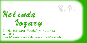 melinda vozary business card